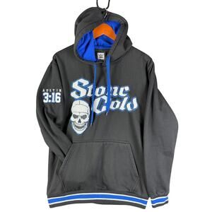 Stone Cold Steven Austin WWE Austin 3:16 Chenille Logo Pullover Hoodie Men Large